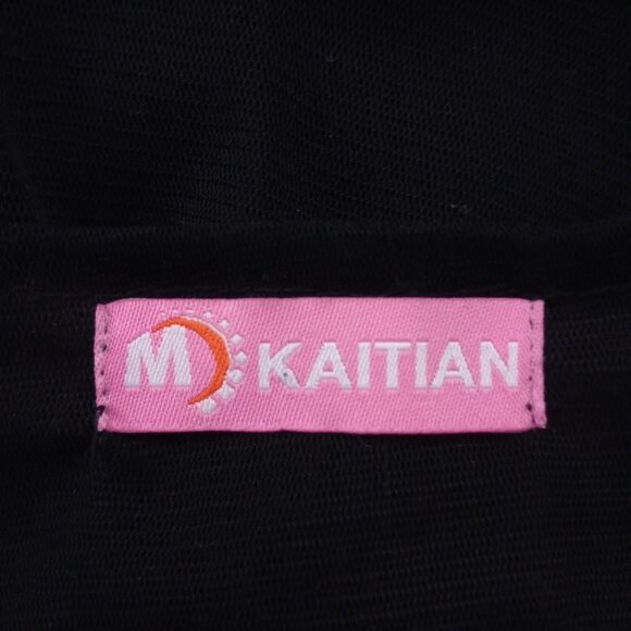 Y2K Sheer Black Beaded Sequin Mesh Fairy Top - Picture 4 of 4